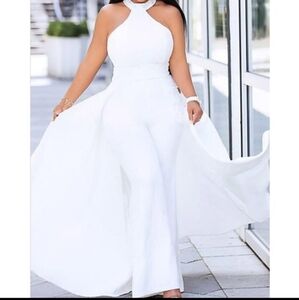 Wedding jumpsuit white size 18